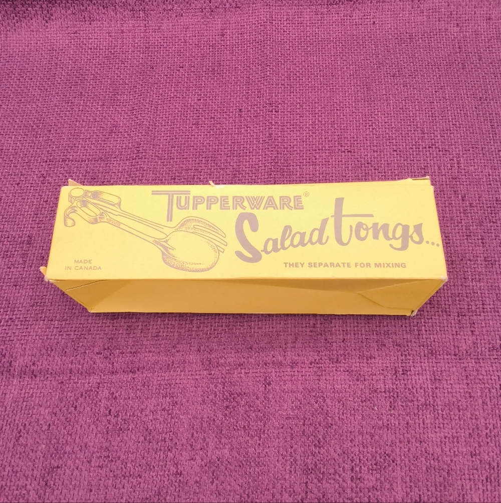 Vintage Tupperware Salad Tongs | 1950s Yellow MCM Serving Utensils - Picture 9 of 11